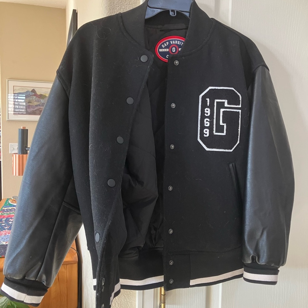 Gap Black Varsity Jacket Women